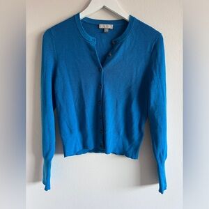 J. Crew Women's Blue Cardigan Sweater Sz M